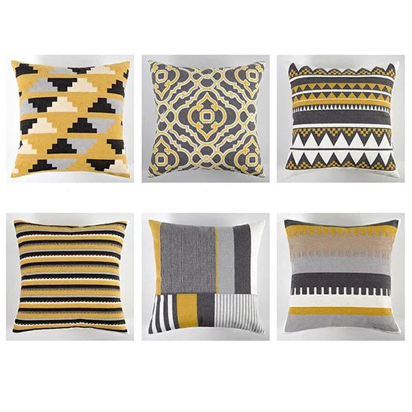 HONEY COMB GEOMETRIC CUSHION COVERS (PACK OF 6)