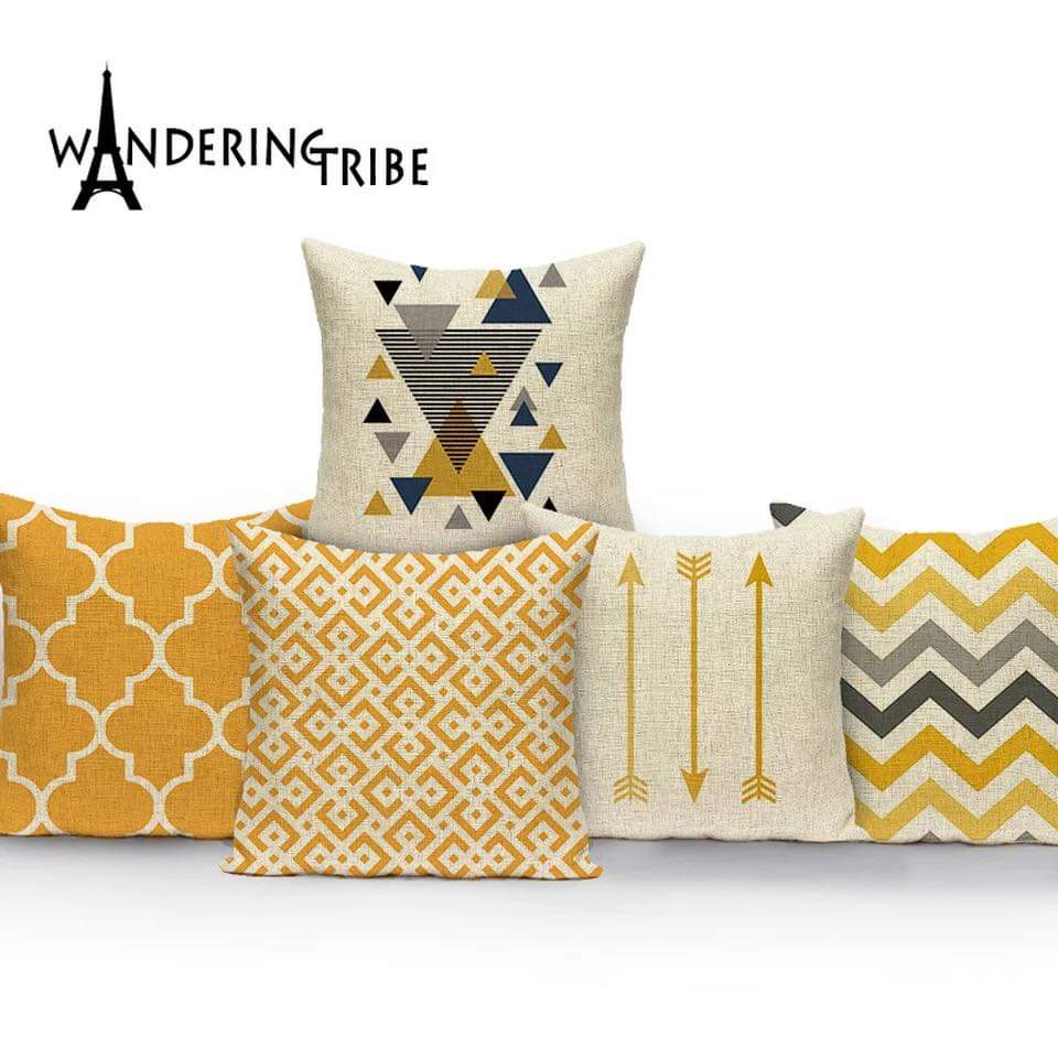 BOHO GEOMETRIC CUSHION COVERS (PACK OF 5)