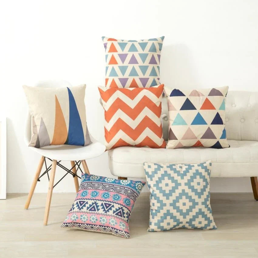 GEOMETRIC CUSHION COVERS (PACK OF 6)