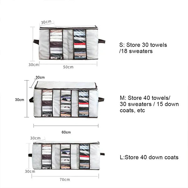 OXFORD CLOTHES STORAGE BAG ORGANIZER CABINET