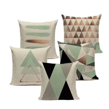 MODERN GEOMETRIC DRAWING CUSHION COVER (PACK OF 5)