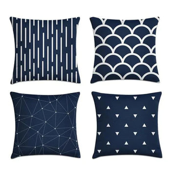 NAVY BLUE CUSHIONS COVERS (PACK OF 4)