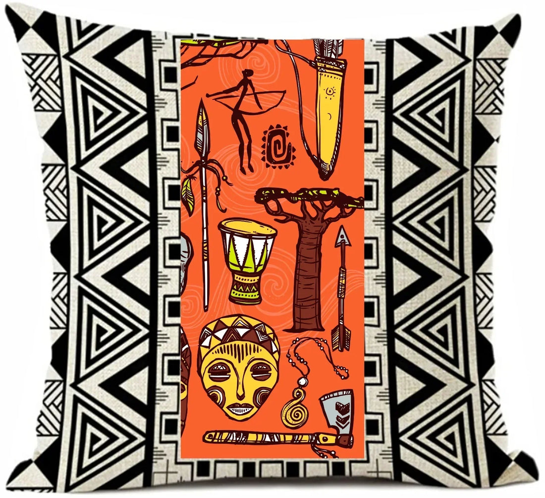 AFRICAN ETHNIC CUSHION COVERS (PACK OF 4)